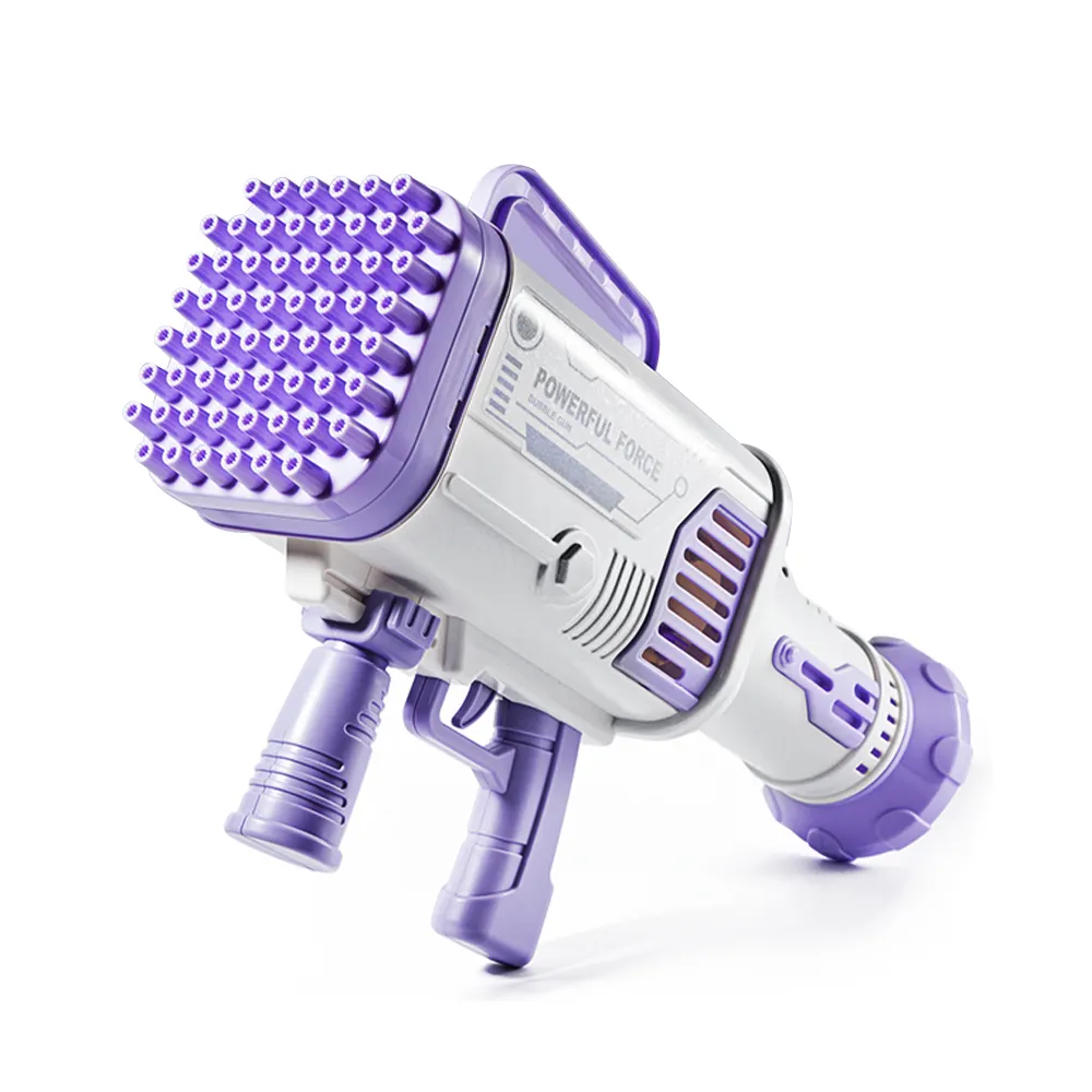 Great Service Kids Water Gatling Machine Toy Bubble 60 Holes Liquid Electric Games Automatic Shooter Gun Bubble Toy