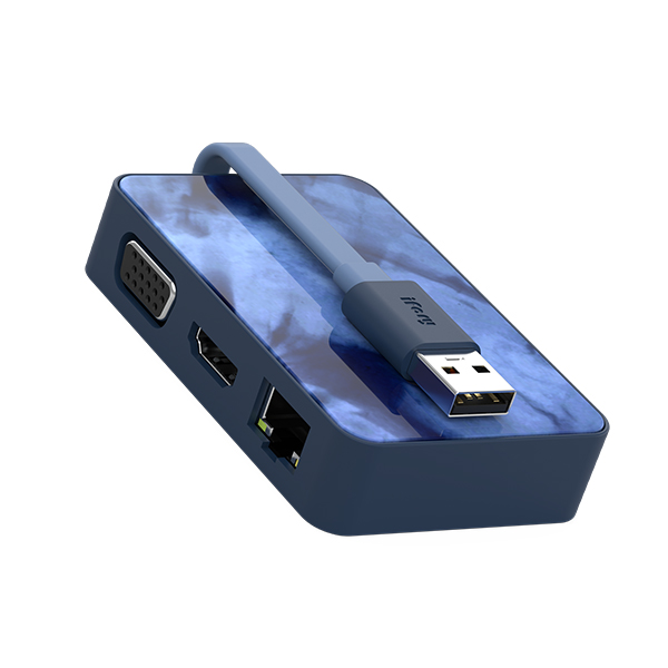 Новый продукт 3 в 1 адаптер док-станция концентратор мульти-дисплей Avi VGA power bank док-станция