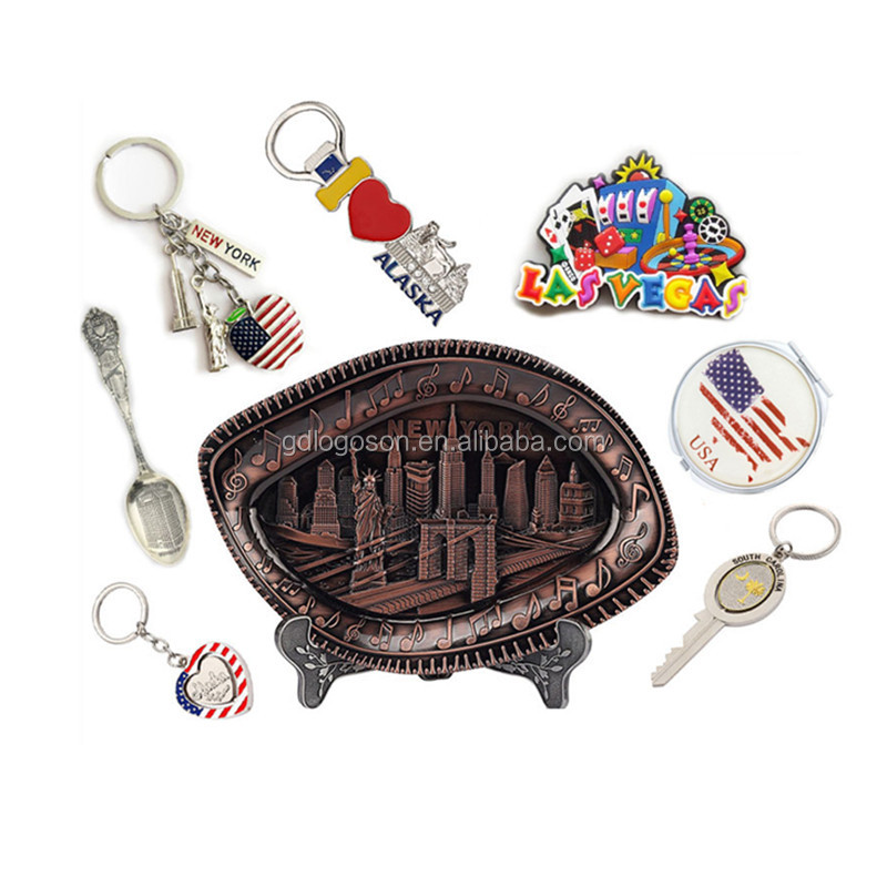 USA Souvenirs Custom Mirror US Flag, Fridge Magnet Lady Liberty, Keychain New York Souvenir