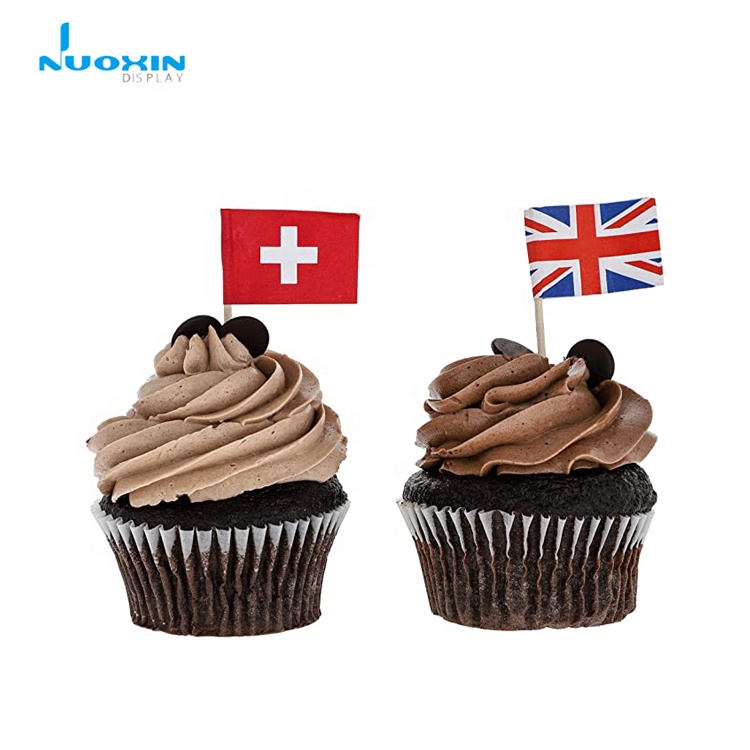 For Food Decoration Assorted Country Toothpick Flags of The World