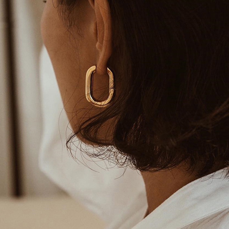 Prevent Allergy 925 Sterling Silver Earrings Charm Women Trendy Jewelry Vintage Simple O Shaped Party Accessories Gifts