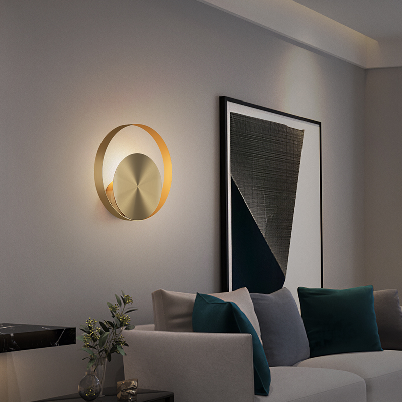 Modern nordic metal brass luxurious indoor reading lamp wall mounted bedroom LED wall lamps