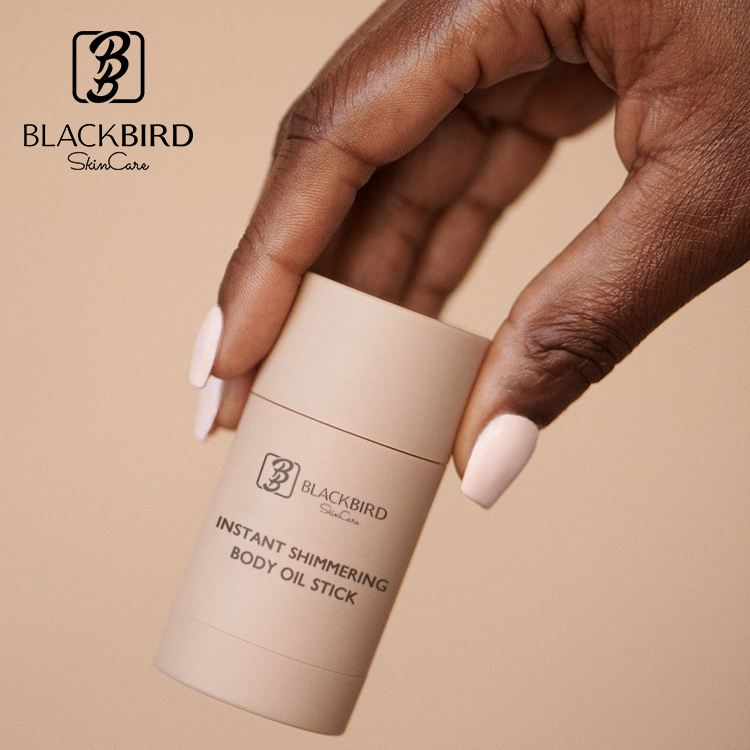 Private Label Wholesale Vegan Instant Shimmering Body Oil Stick Make Up Highlighter Stick OEM Glow Body Oil Stick