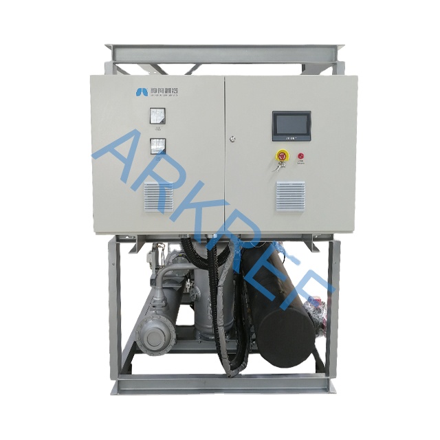 Marine using Bitzer water-cooled piston condensing unit for provision room cold storage