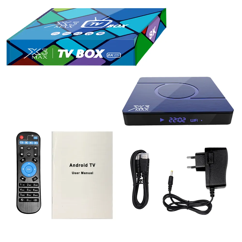 X3 MAX S905X3 4gb 64gb Android Tv Box 9.0 Smart TV Box 5Ghz Wifi HDR 8K H.265 4/32GB X3MAX for xiaomi Mi box s X96 TX3 H96