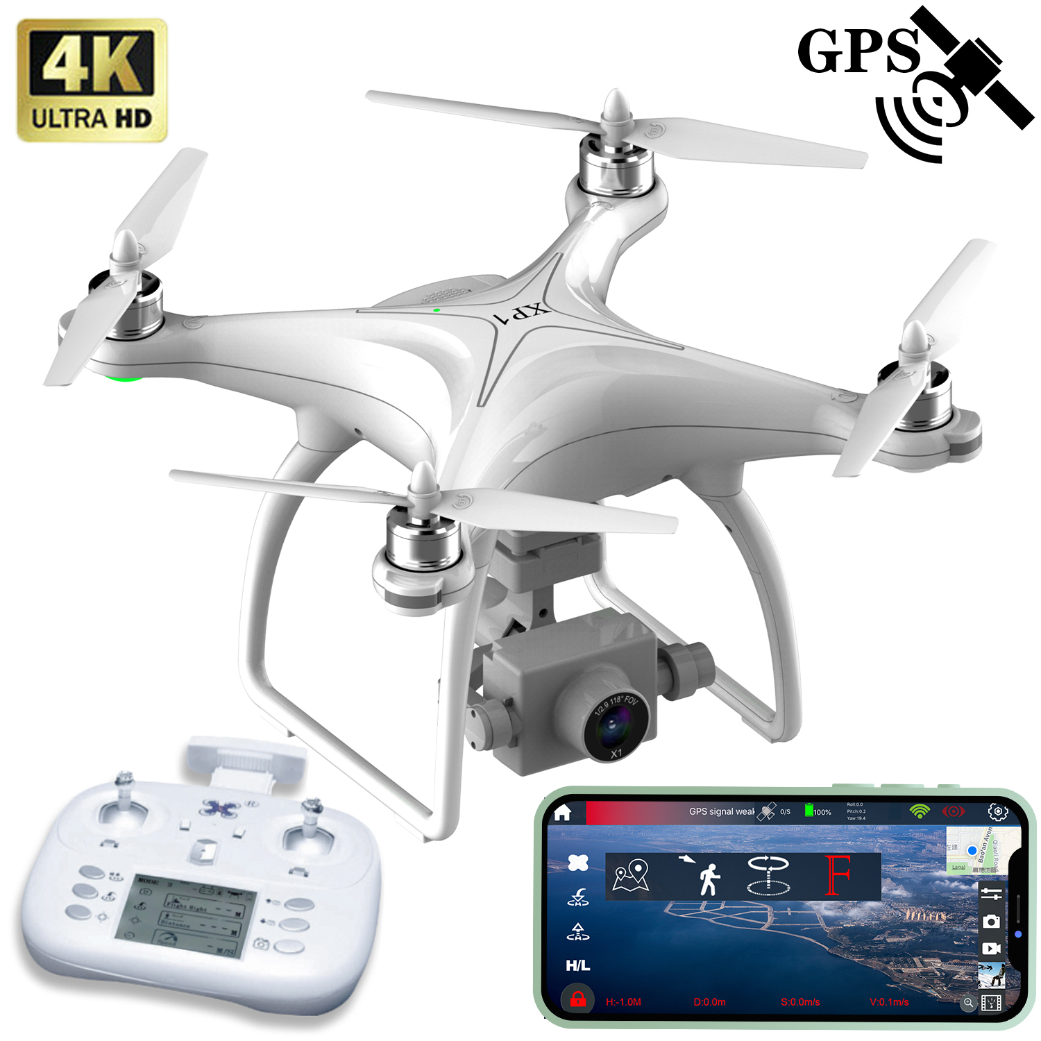 2021 новый GPS 4K HD аэроскоптер интеллигентая (ый) управления по радио Rc Профессиональный GPS, беспилотные летательные аппараты с 4K Экшн-камера