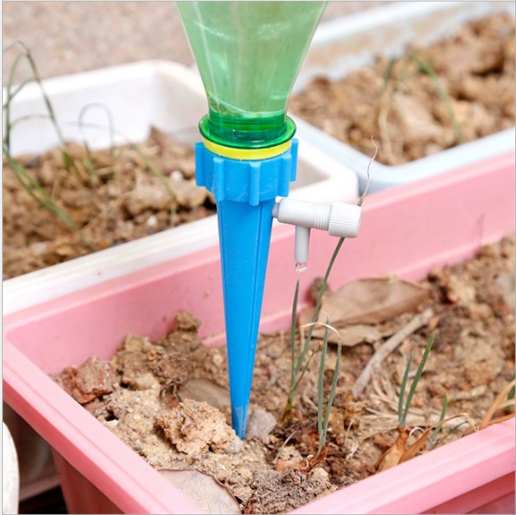 Garden Plant Water Saving Irrigation Device With Slow Release Control Valve Switch