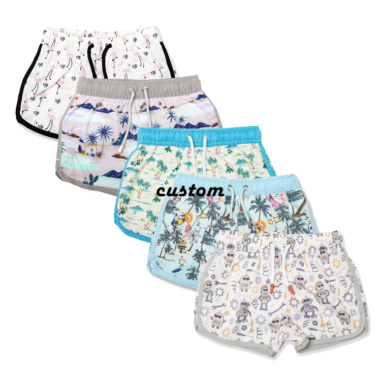 customized quick dry kids toddler swim trunks baby boy infant swimwear bathing suits board beach shorts