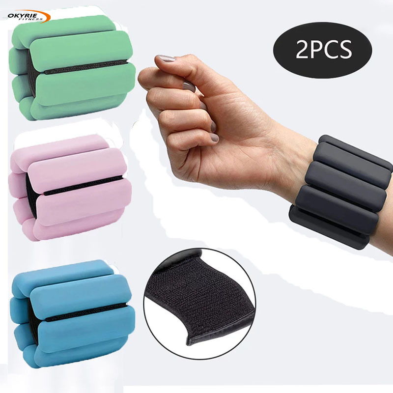 OkyRie Adjustable Silicone Weight Lifting Straps Neoprene Pink Sandbag Ankle & Wrist Weight Custom Bangles Ankle Weights