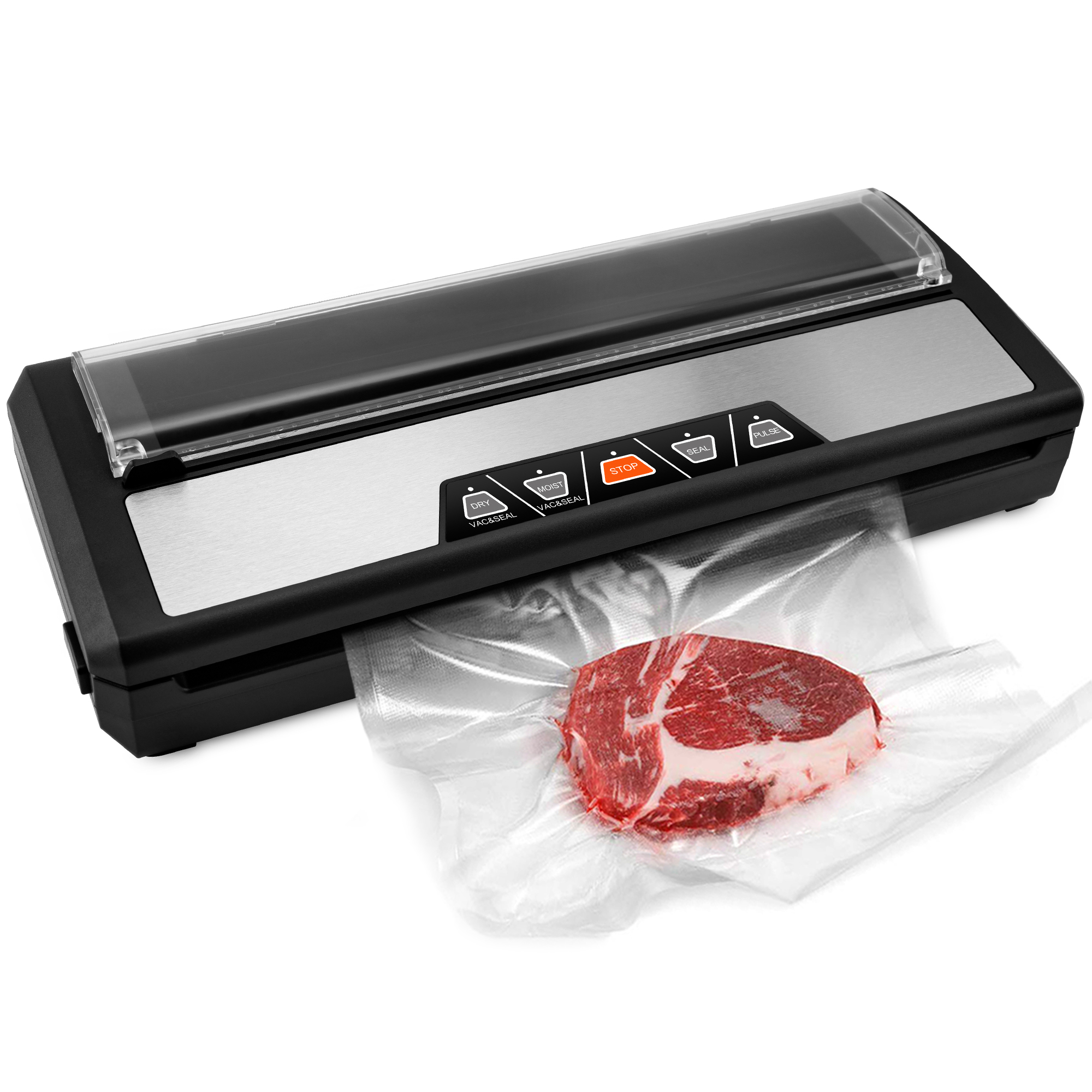New arrival household roll holder food saver magnet visible window vacuum sealer