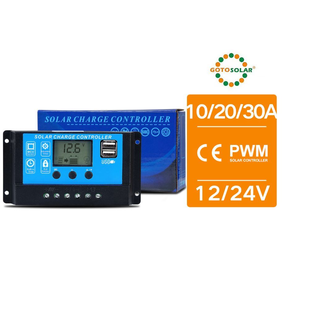 GT SOLAR Factory price 20A PWM solar controller 12V/24V AUTO battery charging regulator for home solar charger controller