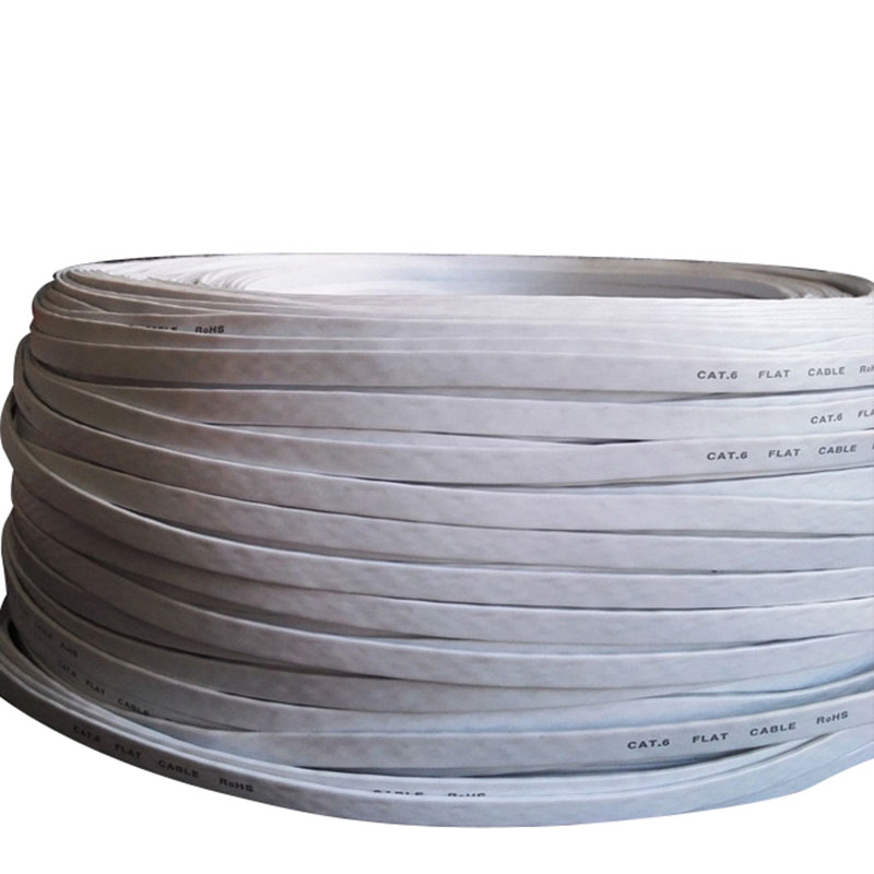 Медная проволока CAT6 / CAT5E сетевой плоский кабель 8P8C Неокрашенный Белый 1000ft/305m