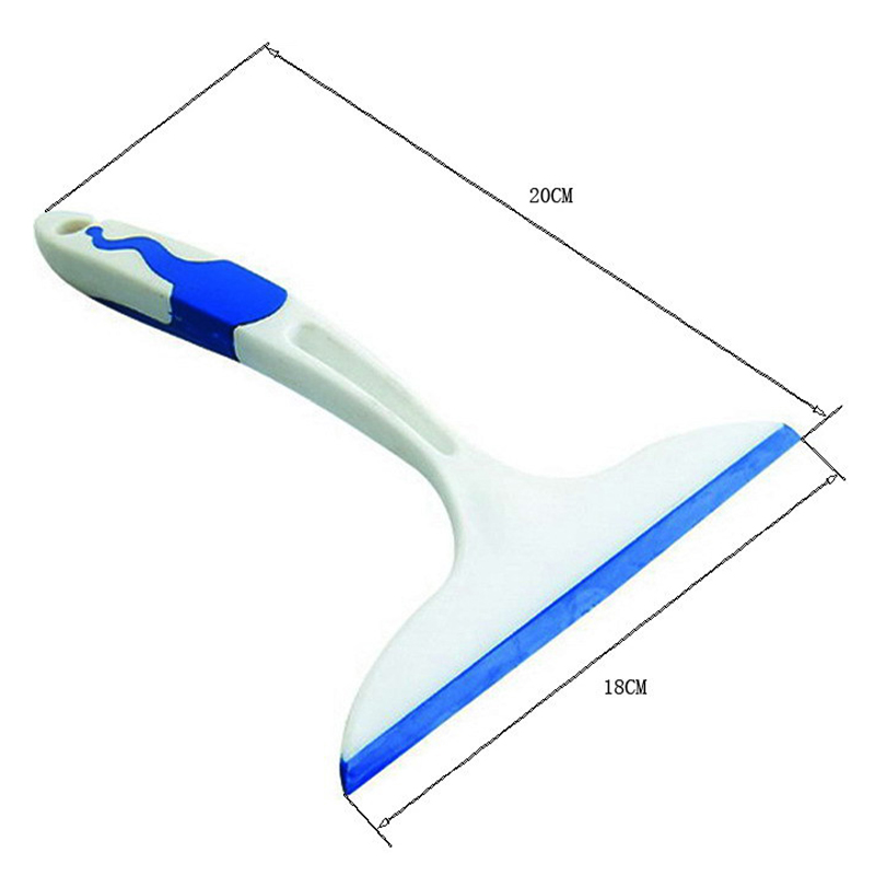 Blue TPR Window Cleaner Bathroom Mirror Glass Cleaning Shower Squeegee Window Wiper