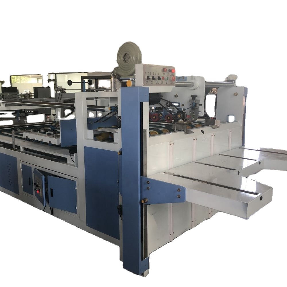 Semi automatic corrugated carton folder gluer machine