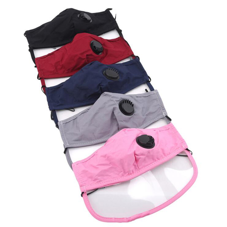 PM2.5 Чистый хлопок facemask защита facemask полное покрытие лица дышащая Пылезащитная поверхность экрана Защита глаз facemask с фильтром