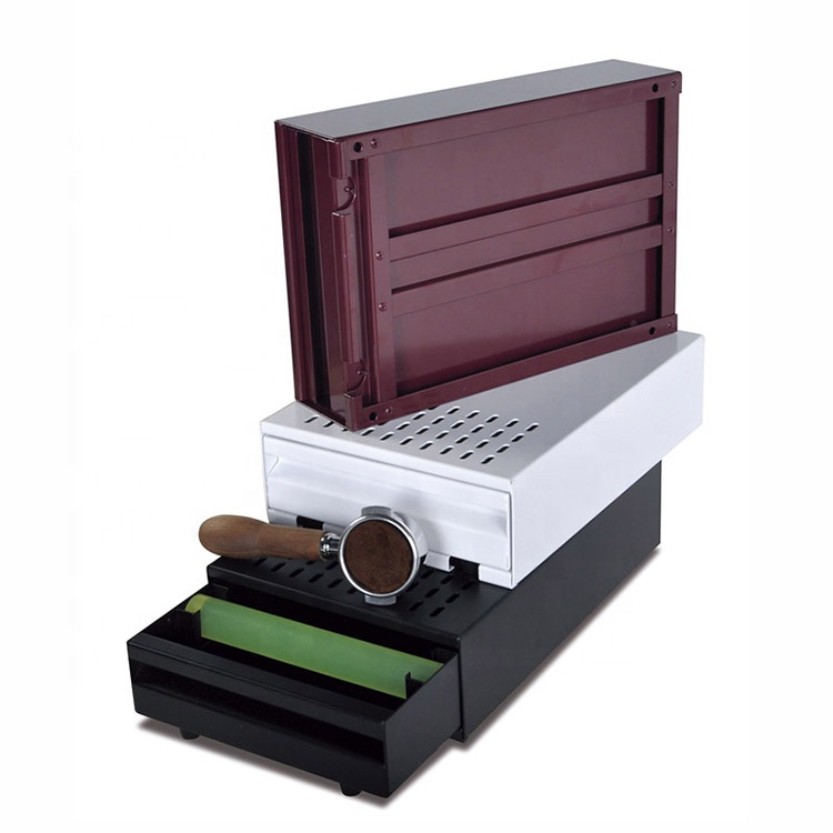 Barista Coffee Residue Bin Box Stainless Steel Metal Espresso Bar Knockbox Coffee Grounds residue drawer Grinder Coffee