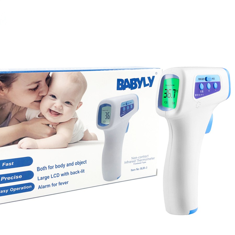 Бесконтактный цифровой инфракрасный термометр BABYLY, сверхточный прибор для измерения температуры лба, для детей