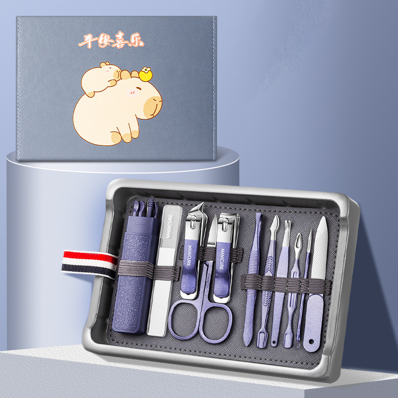 Grooming Kits Trending products 2025 new arrivals beauty Manicure Set With Leather Case