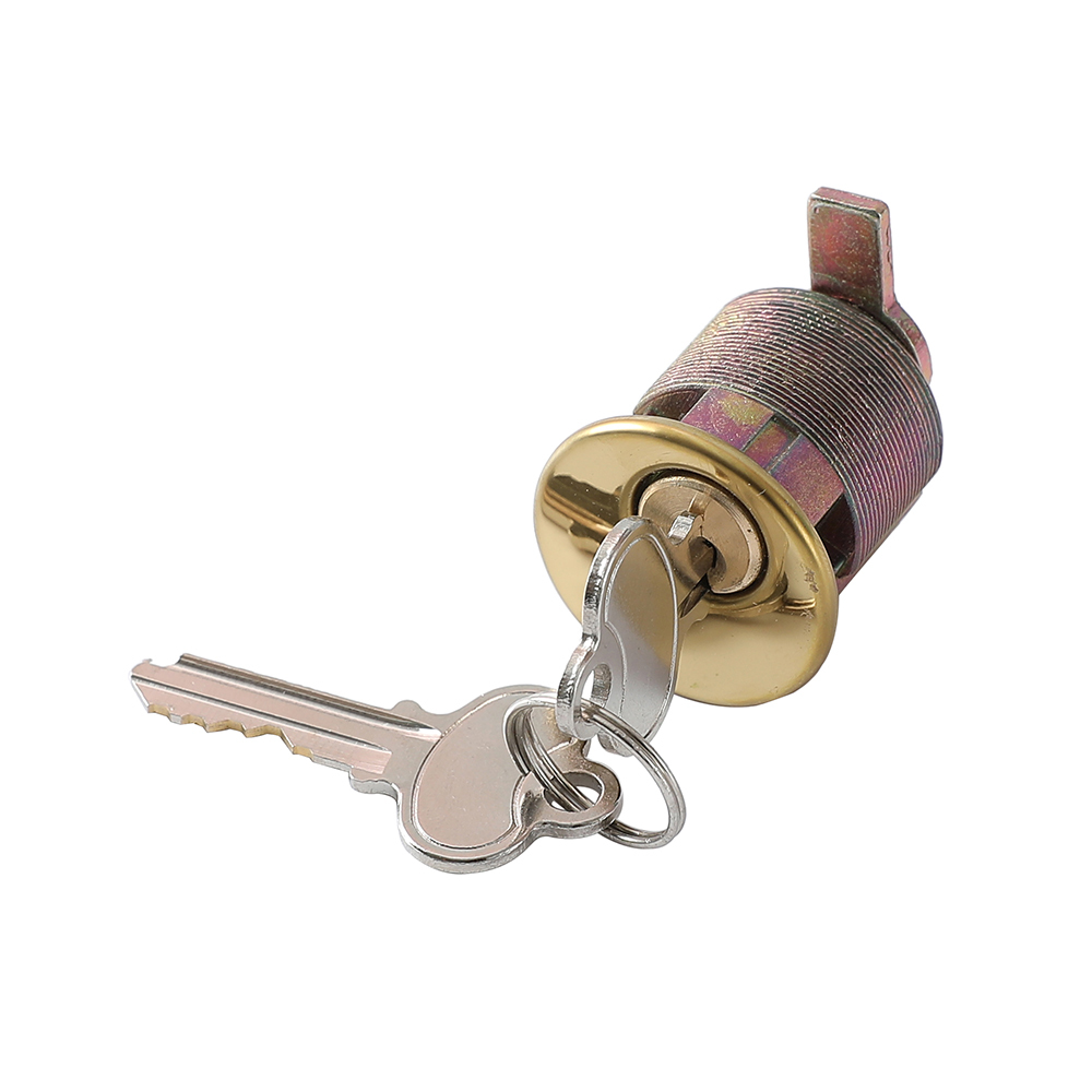 Polished Brass Customizable Mortise Cylinder Lock for Secure Office, Hotel, Bedroom, Outdoor, Kitchen, or School Doors