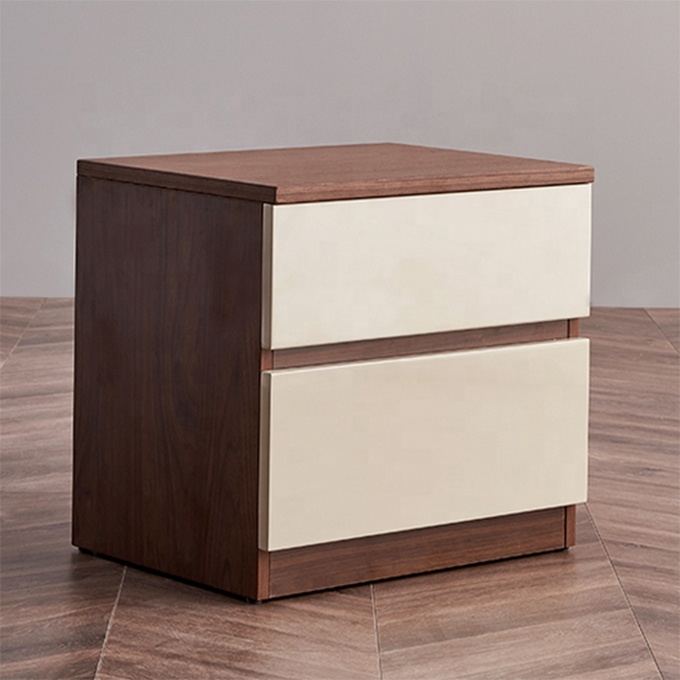 China manufacturer high quality cheap price modern design two drawers beside table/ night table for bedroom