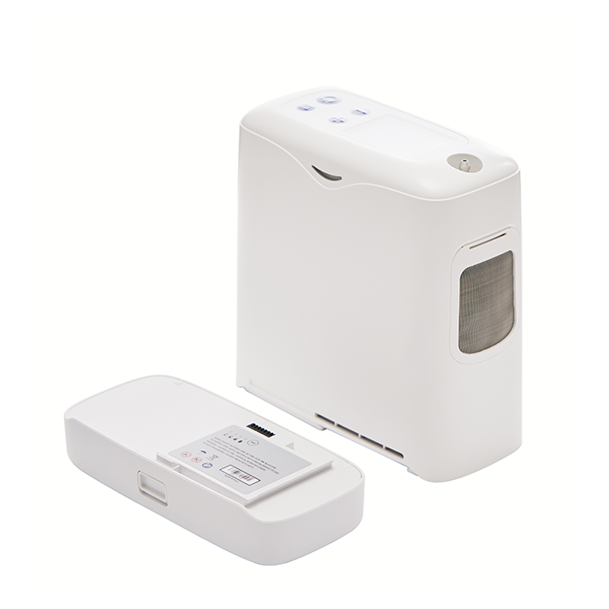Portable Oxygen Concentrator with Six Pulse Flow Settings for Mobility