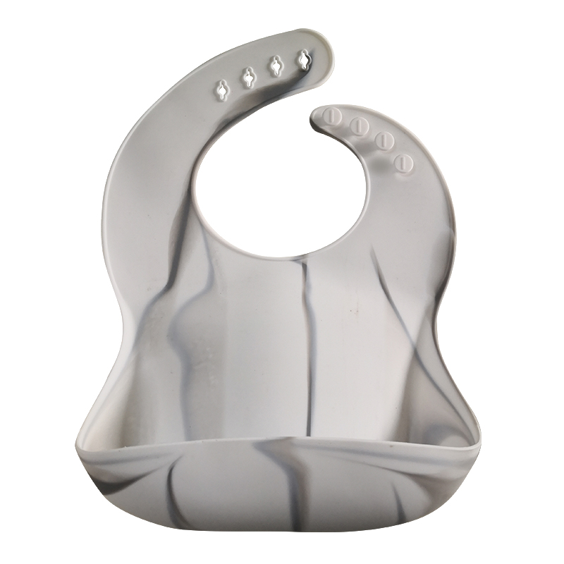 Custom Printing Silicone Baby Bibs With Openning Food Catcher
