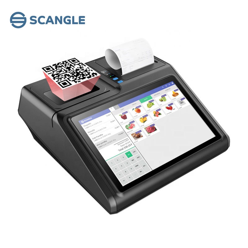 Scangle 10,1 дюймов Windows POS терминал с 80 мм Термопринтер/2D сканер штрих-кода