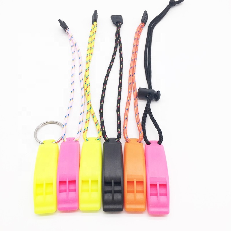 Logo Custom Safety Whistle with Emergency Survival Rescue School Outdoor plastic whistle