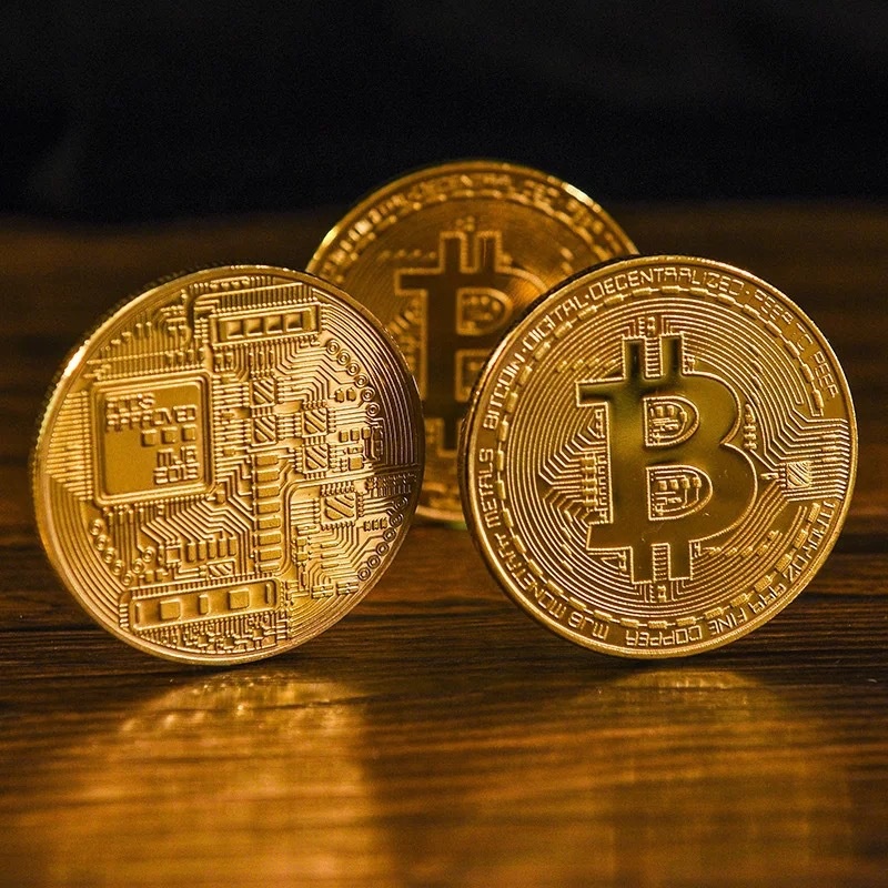 High quality Bitcoin commemorative medallion and coin is a custom made metal Bitcoin handicraft Business gifts