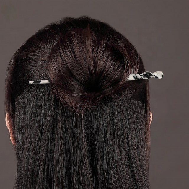 chinese hairpin fancy vintage thick clasp bun twisted acetate pick chopsticks hair stick