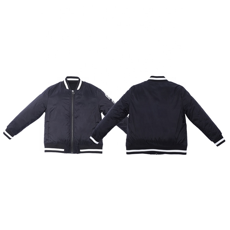 Huiquan feature rich new arrival boys casual jacket with embroidered logo collegiate jacket toddler
