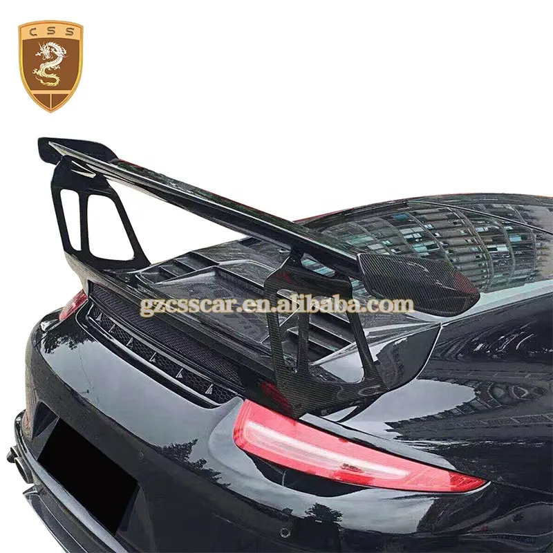 Factory Supply Carbon Fiber 991 Gt3Rs Rear Car Spoiler For Carrera 911 Model Tail Trunk Wing