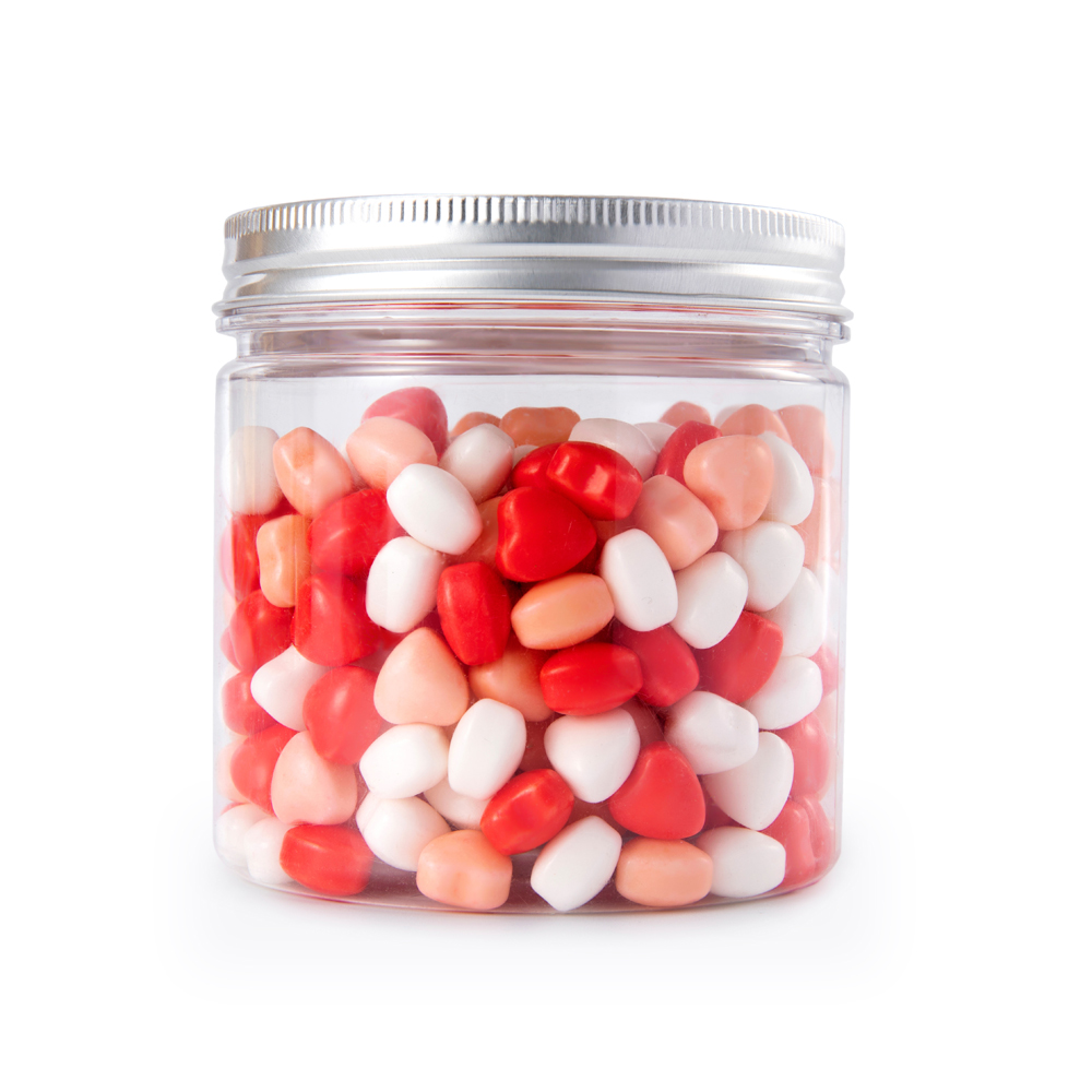 250g Hard Candy Three-color Love Mixed Candy Cake Decoration Bottle Red Pink White Baking Decoration Tablet Candy