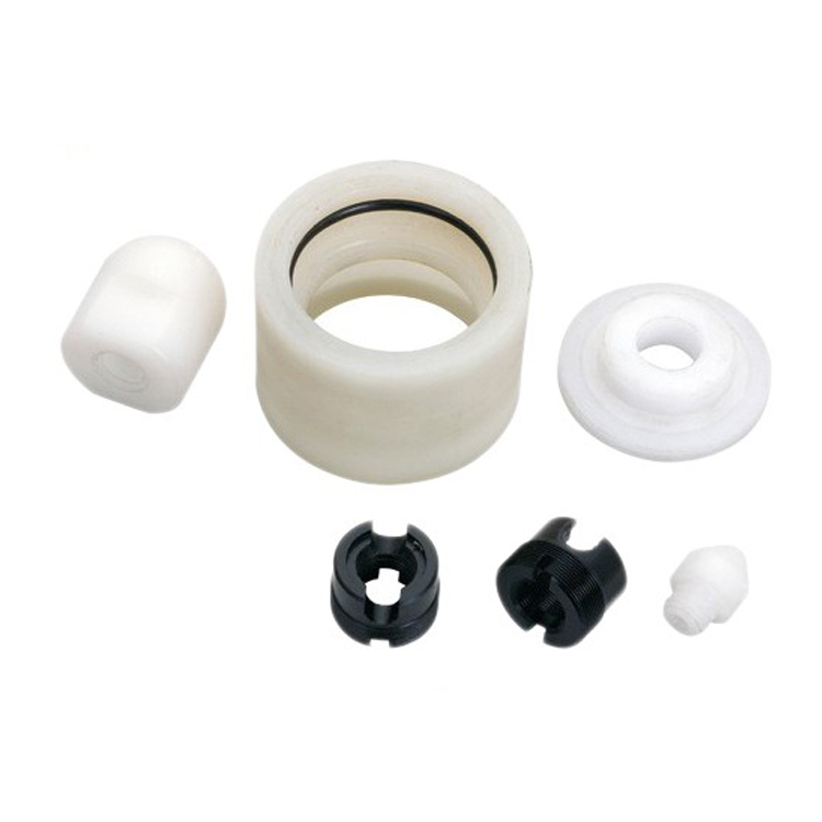 High Quality CNC Machining Plastic Bushings Parts Making CNC Plastic Washers CNC Plastic Nylon Pom Bevel Gear Set for Clocks