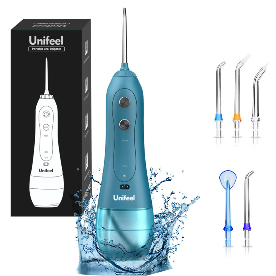 Unifeel 2021 Diy Mode Oral Irrigator Usb Rechargeable Water Flosser Port White Pro Wirless Water Flosser