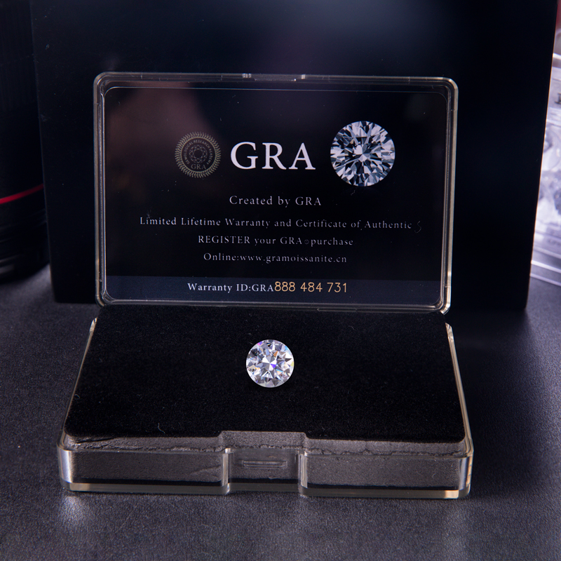Gh Vs бесцветный Гра сертификат 5 мм 0.5Ct оптовая продажа Муассанит цены по прейскуранту завода-изготовителя за штуку moissantie камень