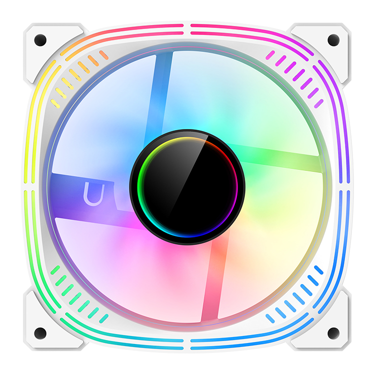 Новый RX-121 RGB черный/белый корпус вентилятора для игр Компьютерный Вентилятор охлаждения RGB PC чехол PWM Fan