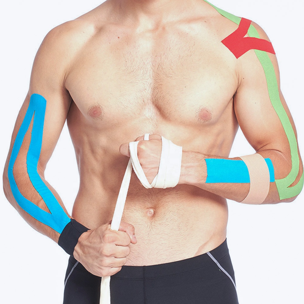 Wholesale High Quality sports tape Latex free pre cut Kinesiology tape for gym