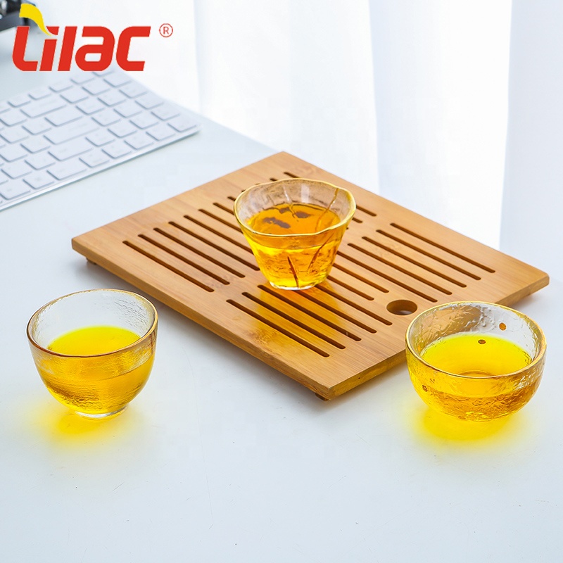 Lilac FREE Sample 65ml/90ml/80ml high quality handmade ripple gold shot glass small sake/tea cup with gold rim japanese style