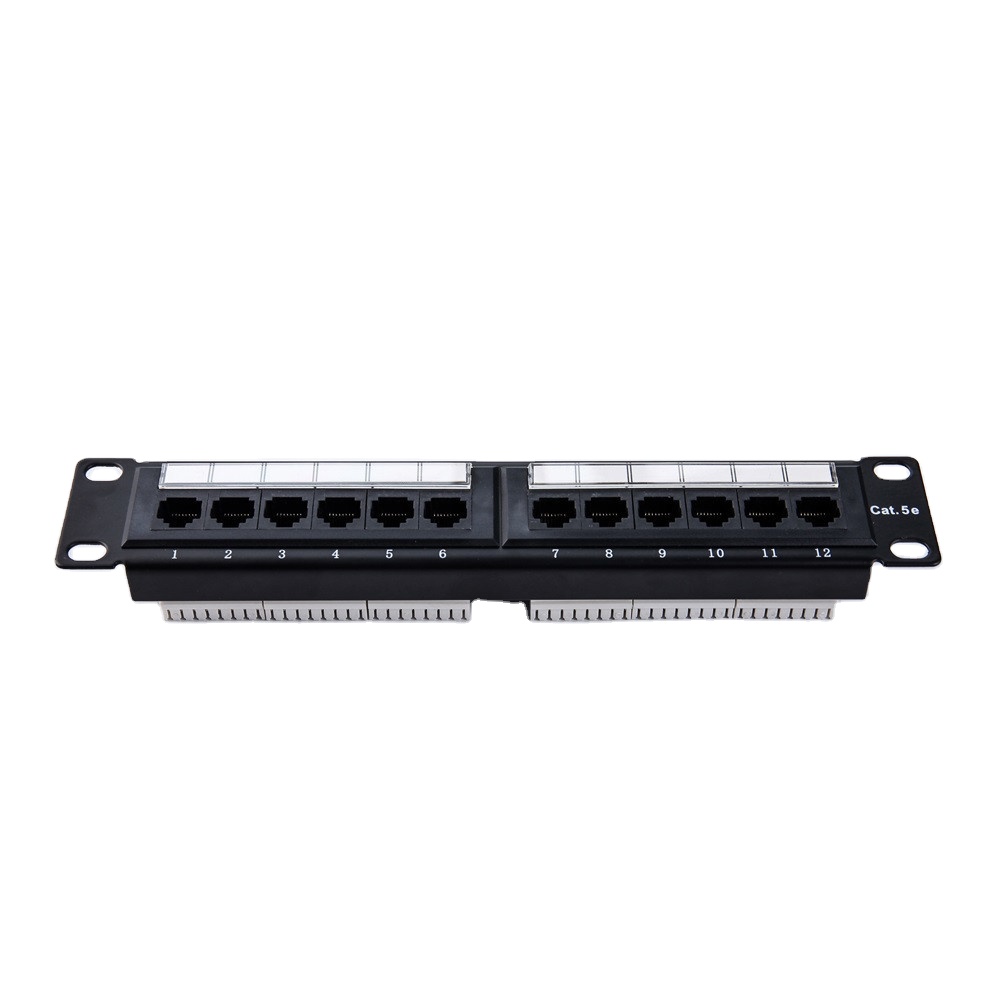 1U Cat5E UTP 1U 24 порта рейки крепления патч-панель RJ45 Cat5e Cat6 Cat6a коммутационная панель