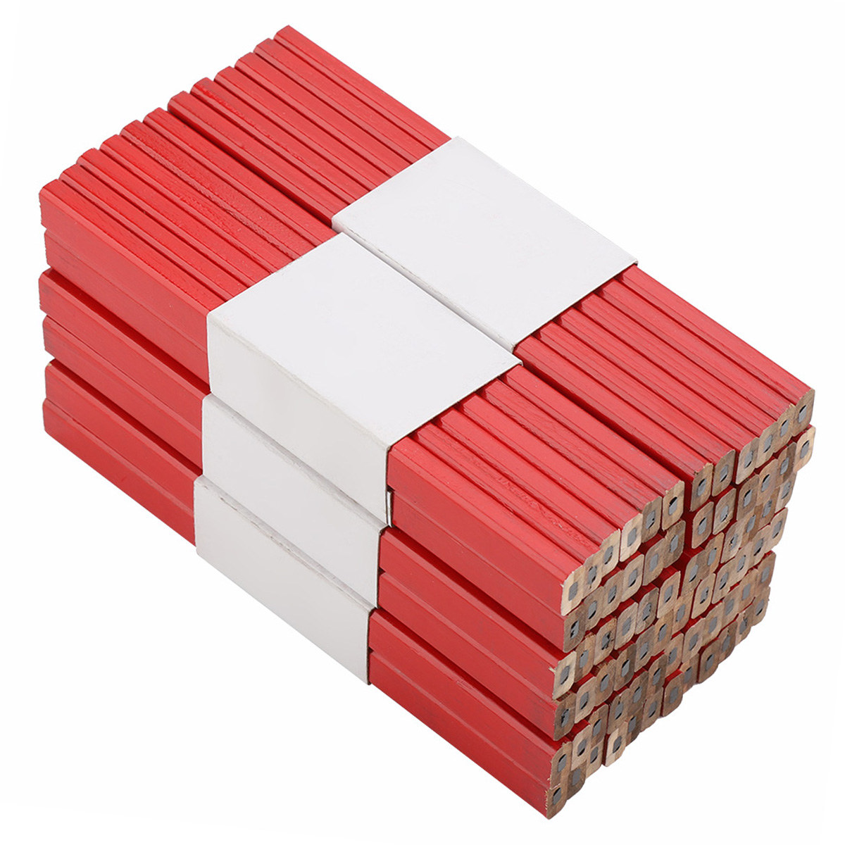 72pcs Wooden Lead Pencil Octagonal Solid Carpenter Pencil Woodworking Marking Tool Durable Pencil 175mm Free Shipping