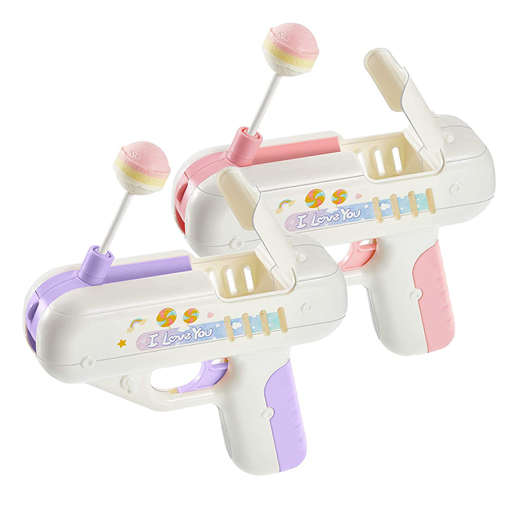 2021 Yohi Creatives Light Sugar Vending Surprise Lollipop Blaster Hand Shoot Gun Candy Toy