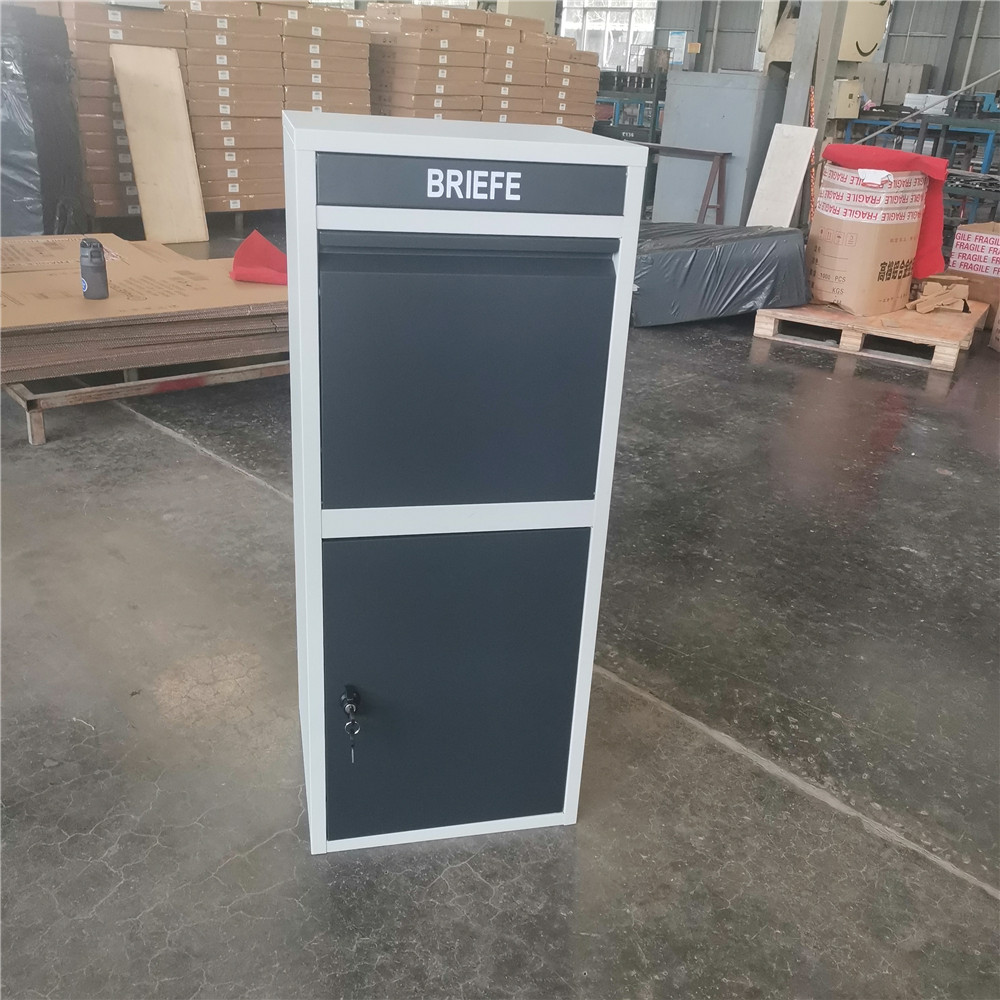 Large powder coating package delivery box steel garden outdoor parcel drop box
