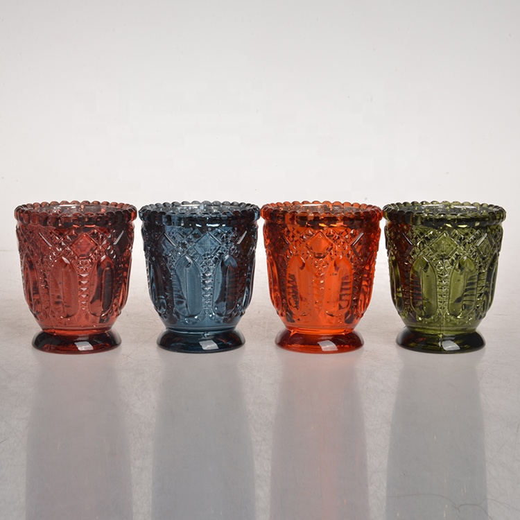 best selling empty wide mouth container glass candle holder jars for home decoration