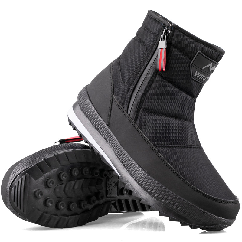 Export China Warm Snow Boots Male Cold Winter Outdoor Non-slip Snow Boots and Thicken Plush Casual Winter Boots