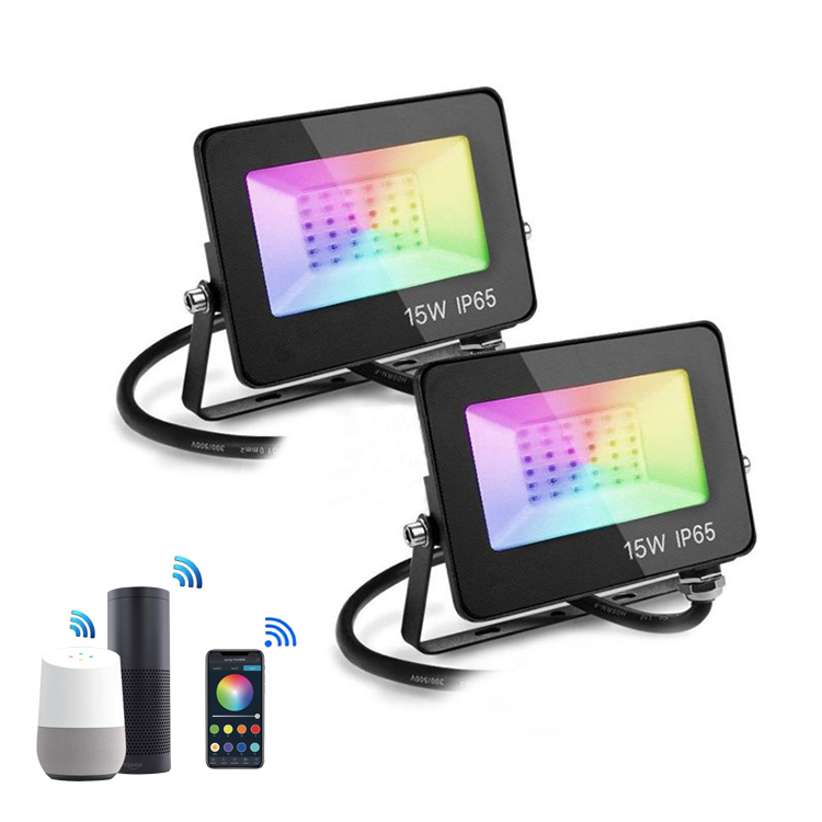 Умный прожектор 15 Вт CCT с Wi-Fi управлением Tuya, регулируемый RGB прожектор