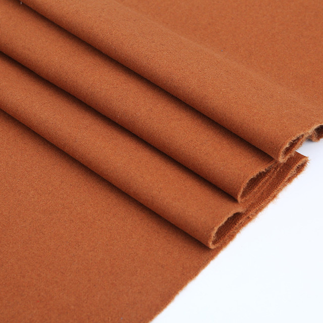 New woolen woolen fabric double-sided fine twill fabric fashion mixed color coat woolen fabric customization