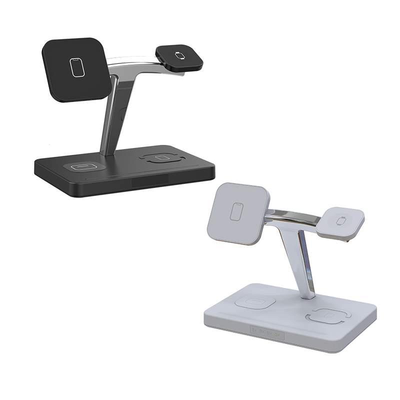 4 in 1 Wireless Charger Qi 15W Fast Charging Mobile Phone Stand Holder Watch Station Pad Dock Wireless Charger