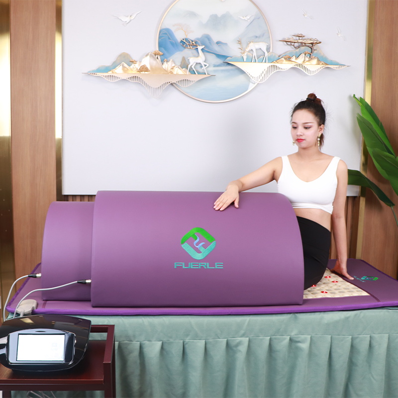 2021 foldable infrared detox infrarot infared sauna dome tourmaline germanium jade stone energy luxury sauna dome