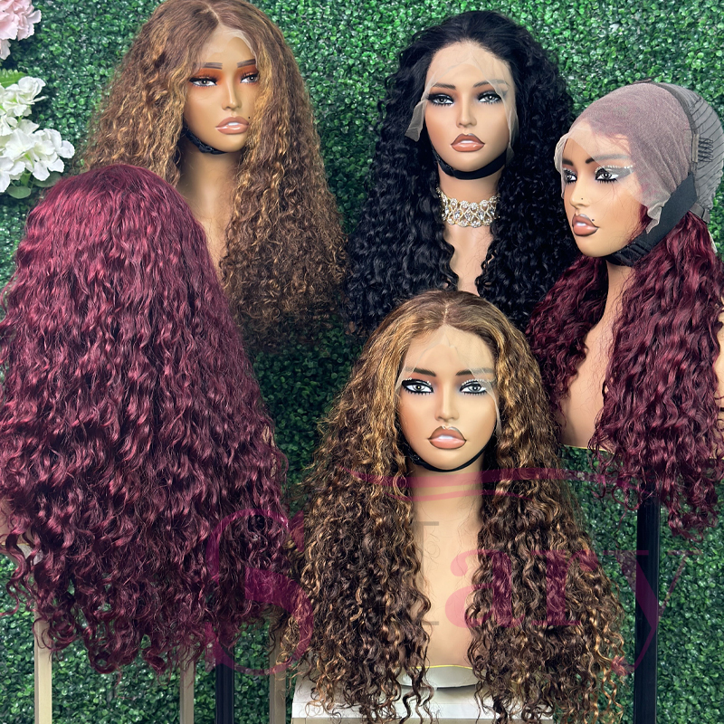 13x4 Water Wave Human Hair Lace Frontal Wig 12A Grade Raw Vietnamese Hair Wholesale Vendors Lace Front Wigs for Black Women